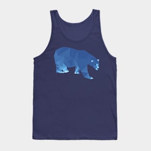 Geometric Blue Polar Bear Tank Top